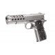 Страйкбольный пистолет Colt 1911 Hex Cut V.3, хром, металл, блоу бэк, грин газ